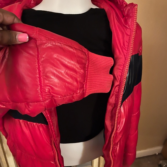 Red and blue bubble coat - Picture 6 of 11